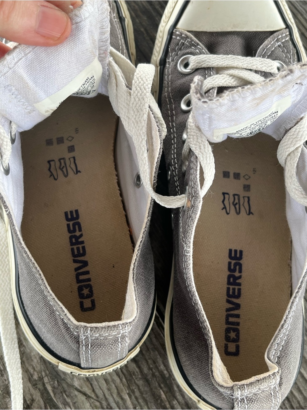 Converse women’s 6, All Star Low Top Sneakers - Gray - Picture 3 of 5
